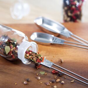 カジュアルプロダクト 細い容器からもすくいやすいメジャースプーン 3pcsセット 計量スプーン キッチン