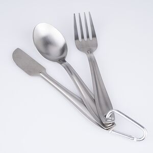 カジュアルプロダクト camper'sカトラリーセット アウトドア キャンプ 登山 カラビナ