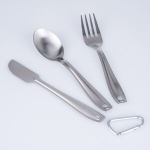 カジュアルプロダクト camper'sカトラリーセット アウトドア キャンプ 登山 カラビナ