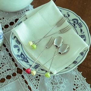 カジュアルプロダクト ブリリアントローズケーキフォーク カトラリー ティーコーヒー