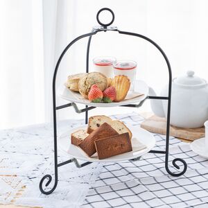 カジュアルプロダクト ドルチェフォールダブルケーキスタンド 折りたたみ式 ティーコーヒー