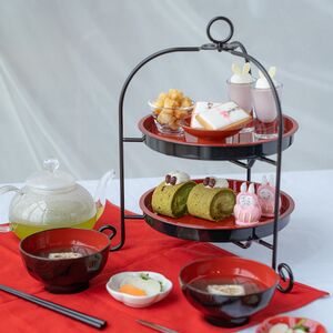 カジュアルプロダクト ドルチェフォールダブルケーキスタンド 折りたたみ式 ティーコーヒー